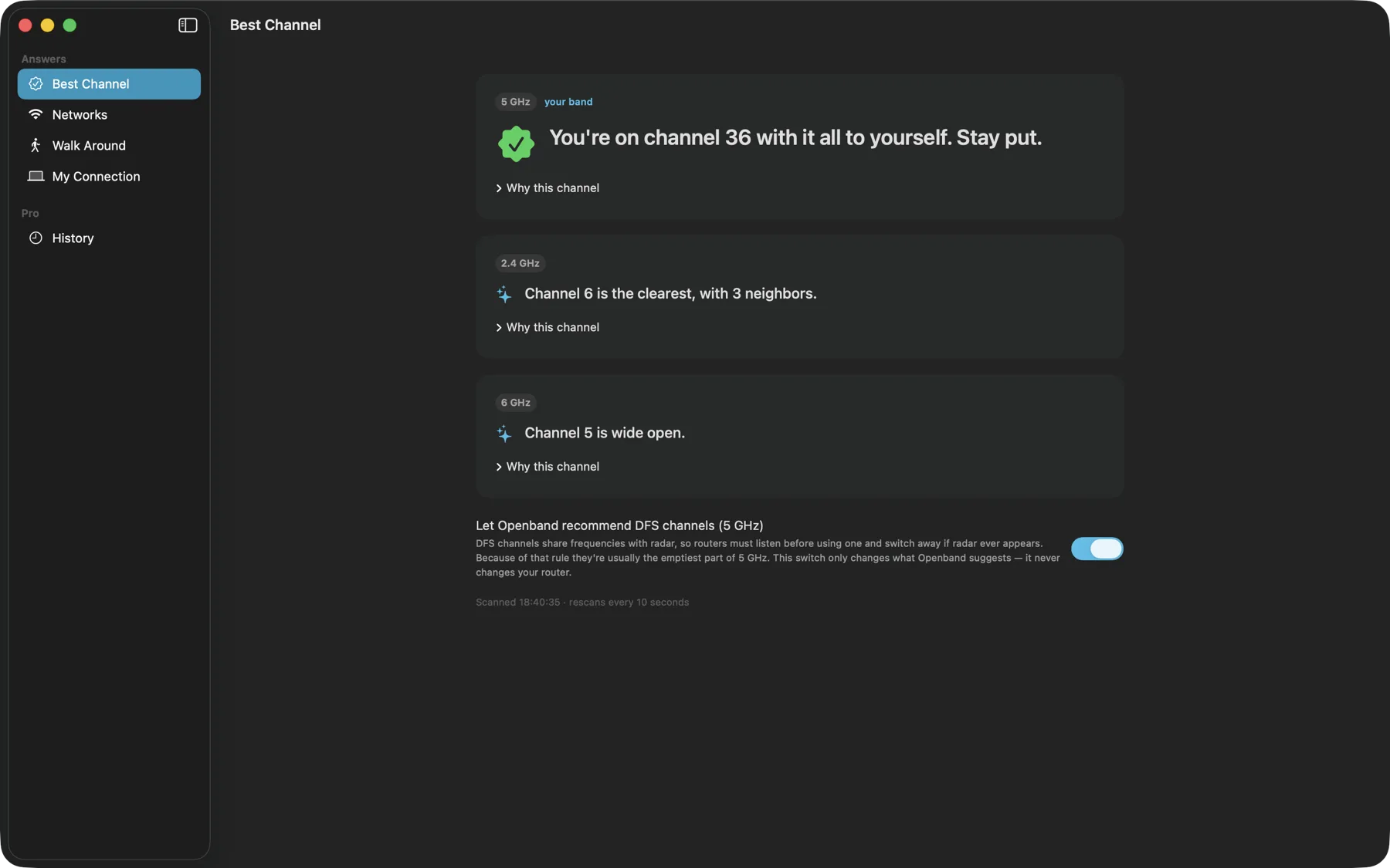 Openband screenshot — your best channel, in a sentence